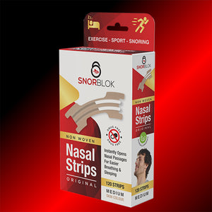 Nasal Strips 120pc Medium Non-Woven | Stop Snoring - Aids Breathing